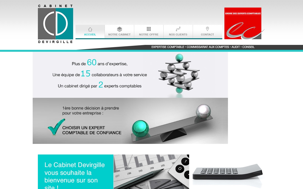 Aperçu du site de CABINET DEVIRGILLE S.A.