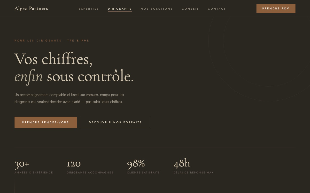 Aperçu du site de ALGEO PARTNERS