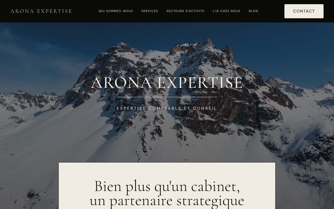 Aperçu du site de ARONA EXPERTISE